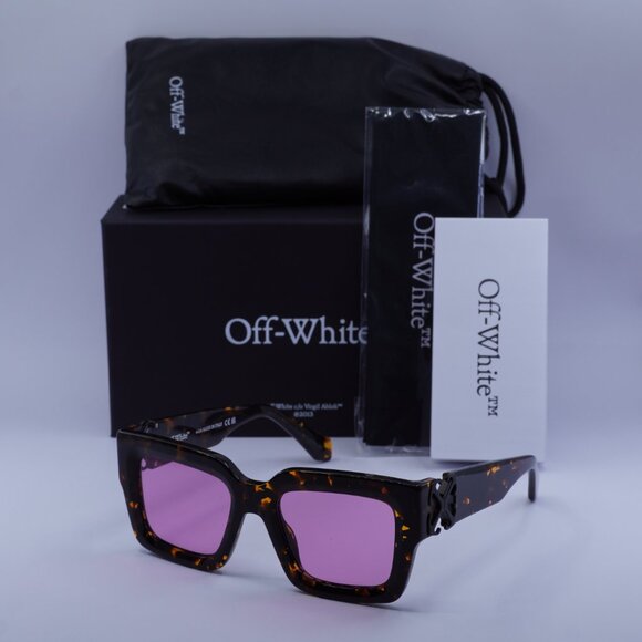 Off-White OERI14D MYSTIC 6030 Square Sunglasses – Havana/Pink - Picture 5 of 10